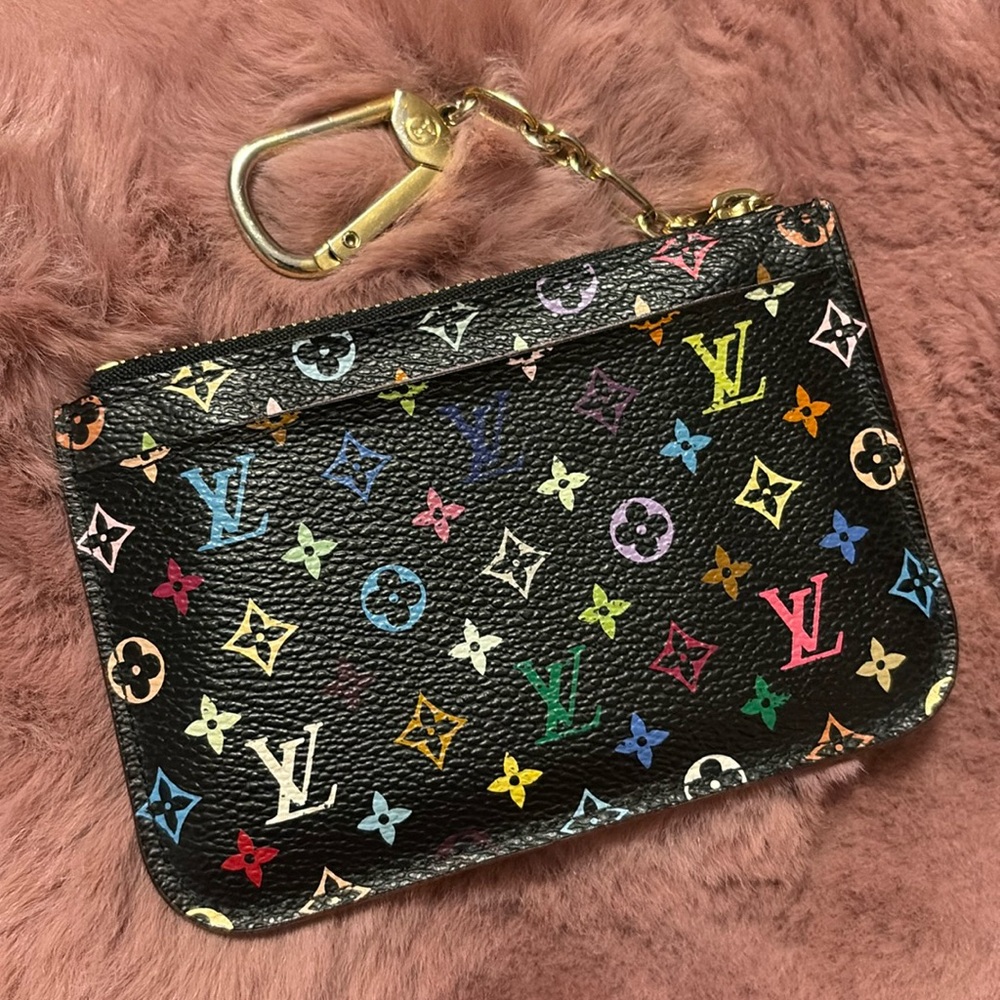 Louis Vuitton Black Multicolor Monogram Pouch